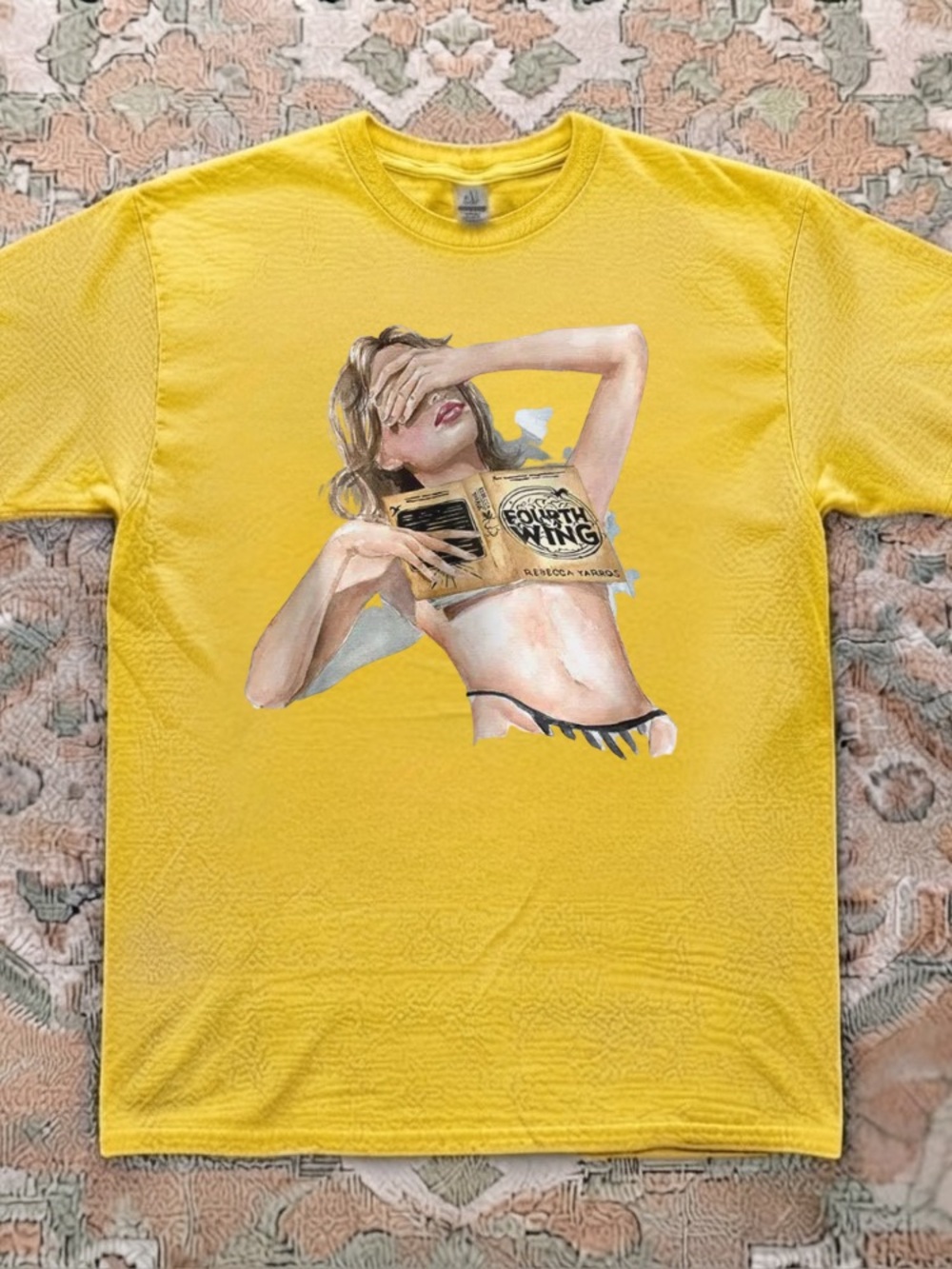 Fourth Wing Book Reader Fantasy Romance Novel Rebecca Yarros Vintage T-Shirt